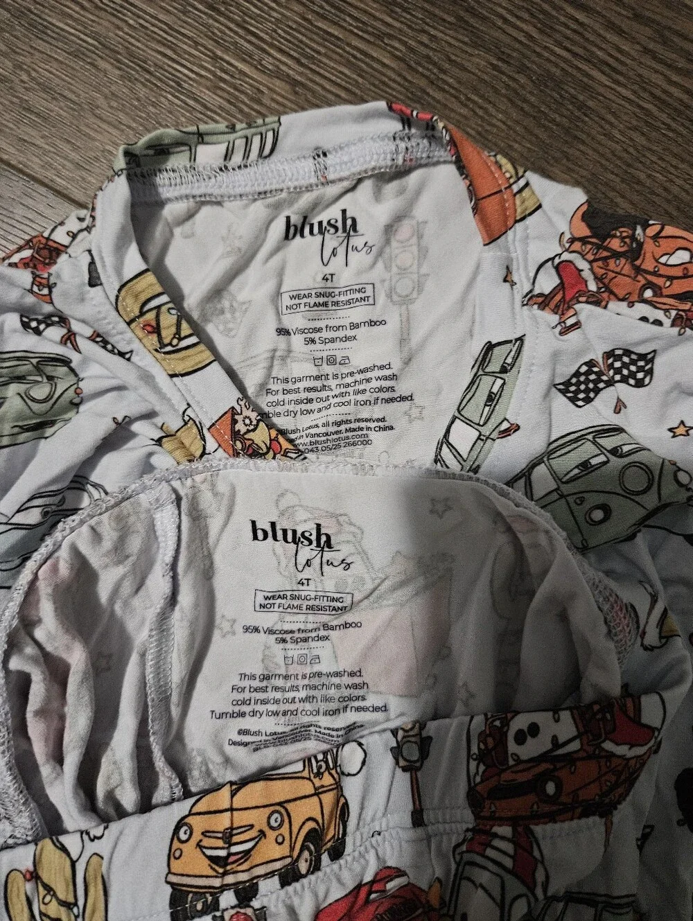 Blush Lotus Disney Pixar Cars Christmas 2 Piece Bamboo Pajama